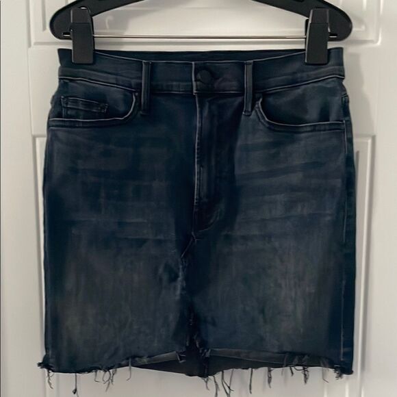 Mother The Sacred Slit Black Denim Miniskirt - Picture 1 of 4